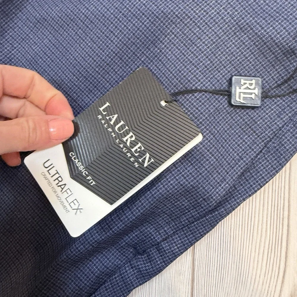 NWT Polo Ralph Lauren Men's Ultraflex Dress Pants 42x32‎ Navy Blue